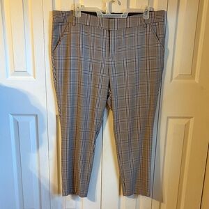 Ava & Viv Women's Plaid Tan Pants